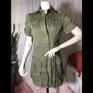 Ambiance unique fashion olive green dress